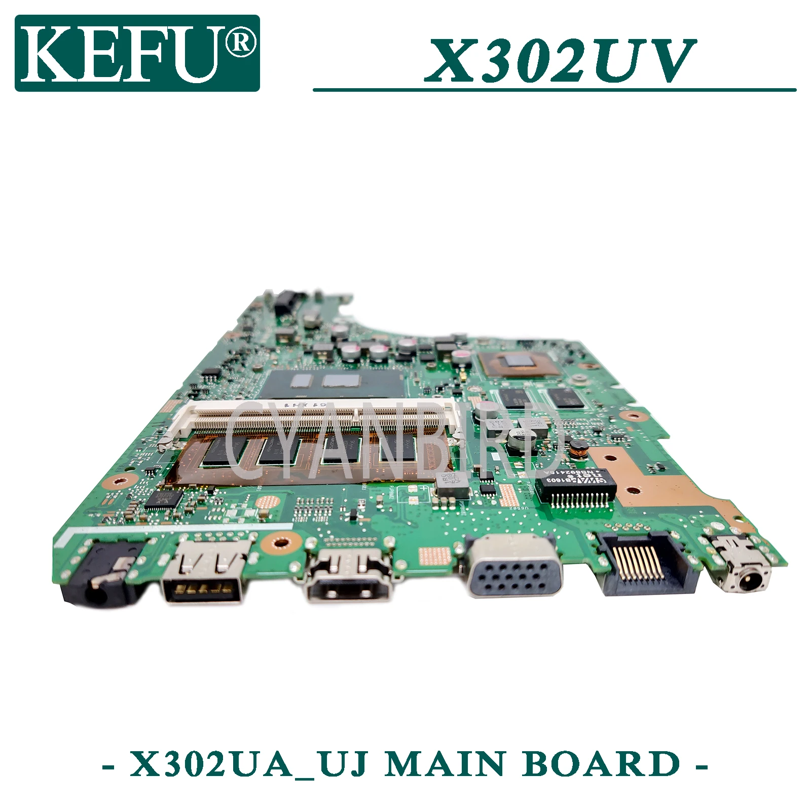 

KEFU X302UA_UJ original mainboard for ASUS X302UV X302UJ X302UA with 4GB-RAM I7-6500U GT920M Laptop motherboard
