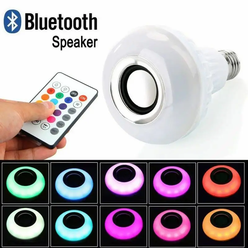 

Dimmable 12W E27 LED RGB Colorful WiFi Smart Light Bulb LED Lamp App Operate Remote Control Wake Up Smart Lamp Night Light