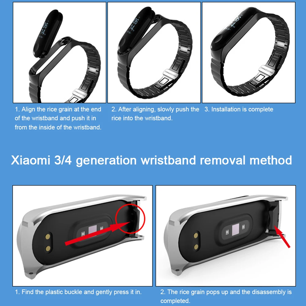 Металлический ремешок из нержавеющей стали для mi band 4, аксессуары для браслетов для Xiaomi mi Band 3, ремешок на запястье mi band 4, металлические ремешки на запястье