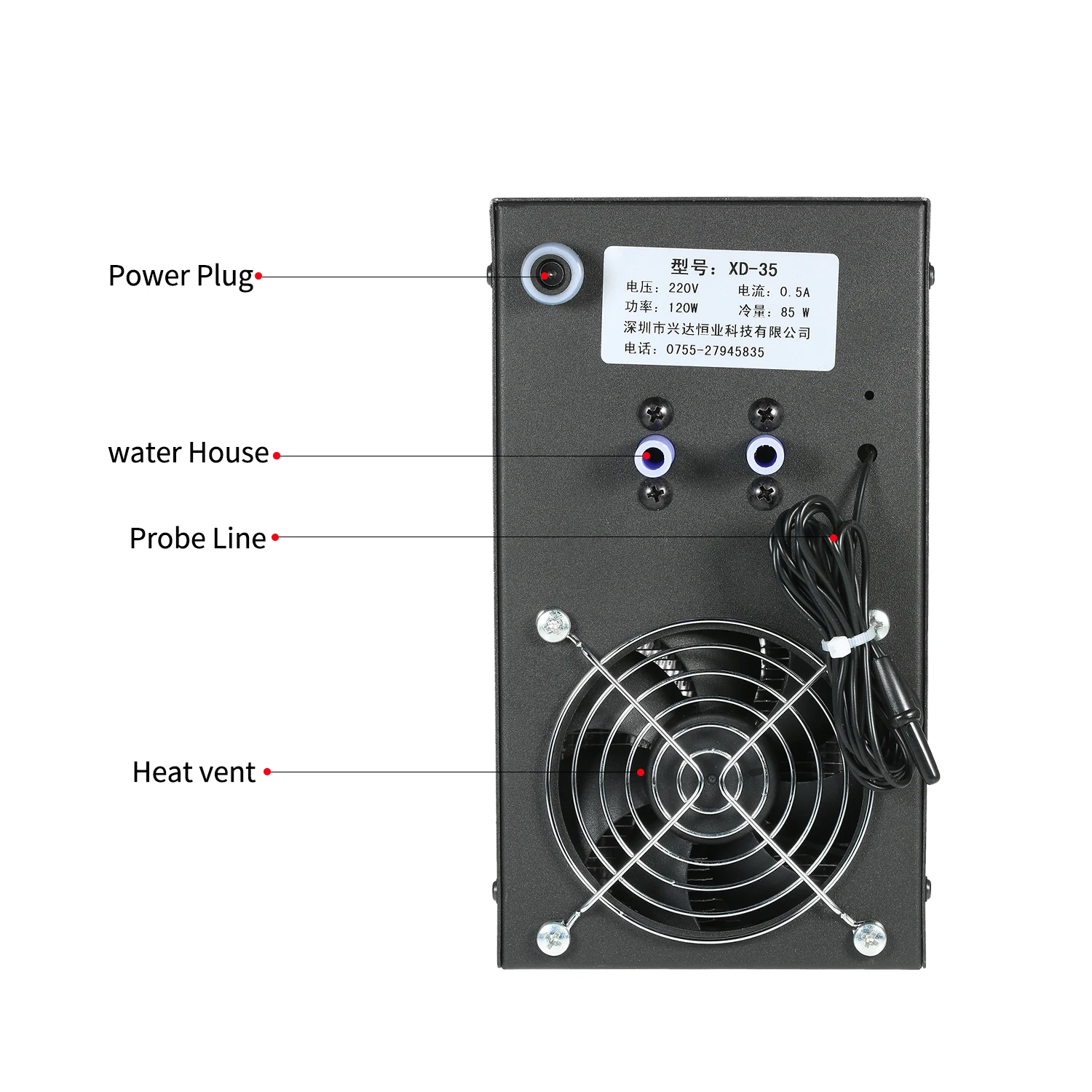 ЖК дисплей Дисплей аквариумный водяной охладитель пруд охлаждающее устройство