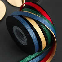 9mm 20yards double side grosgrain ribbon sparkling webbing with ribbed for home wedding christmas decoration diy gift wrapping