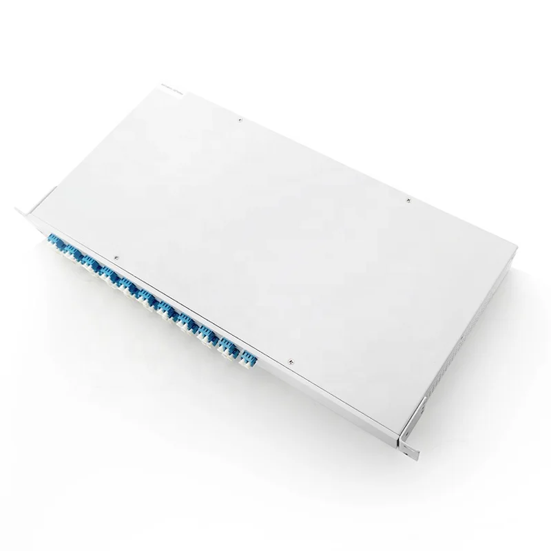

Fiber Optic Equipment 1U Size White Metal Rack Mount 20CH MUX DEMUX DWDM with LC/UPC Connector