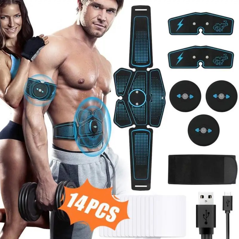 EMS Wireless Muscle Stimulator Electric Weight Loss Stickers Body Slimming Belt Smart Fitness Abdominal Training Massager Unisex | Красота и