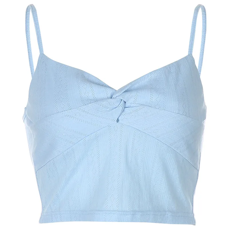 

Women\\\\u2019s Women's Spaghetti Strap Twist Front Crop Cami Top and Open Front Cropped Cardigan 2021 Sweet