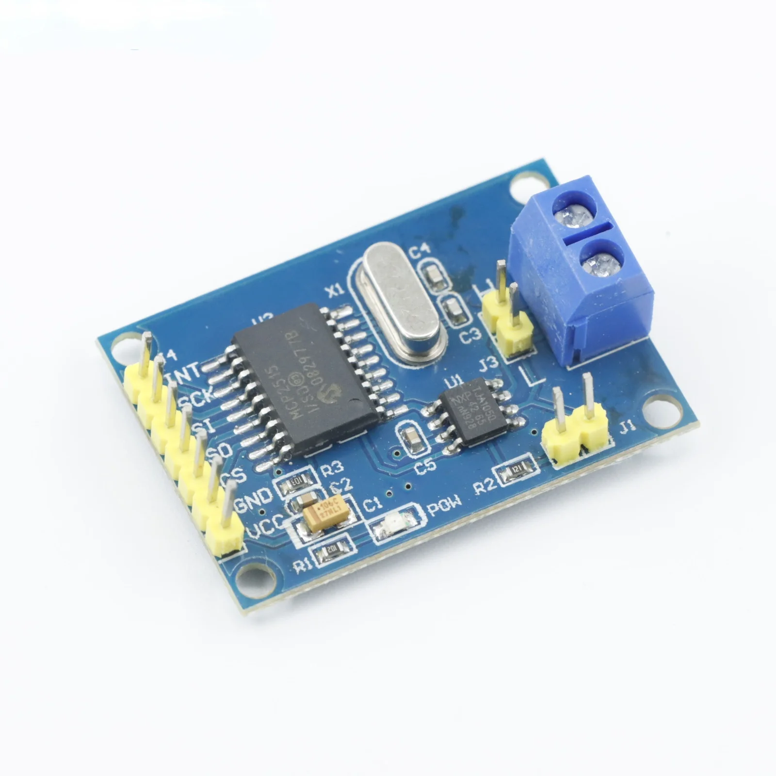 MCP2515 CAN-шина Модульная плата TJA1050 приемник SPI для 51 MCU контроллер рычага |