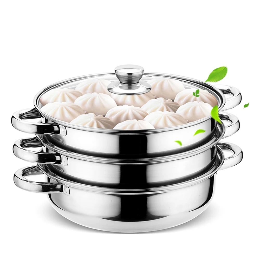 Паровой горшок из нержавеющей стали толстая двухслойная кастрюля с 2 4 слоями