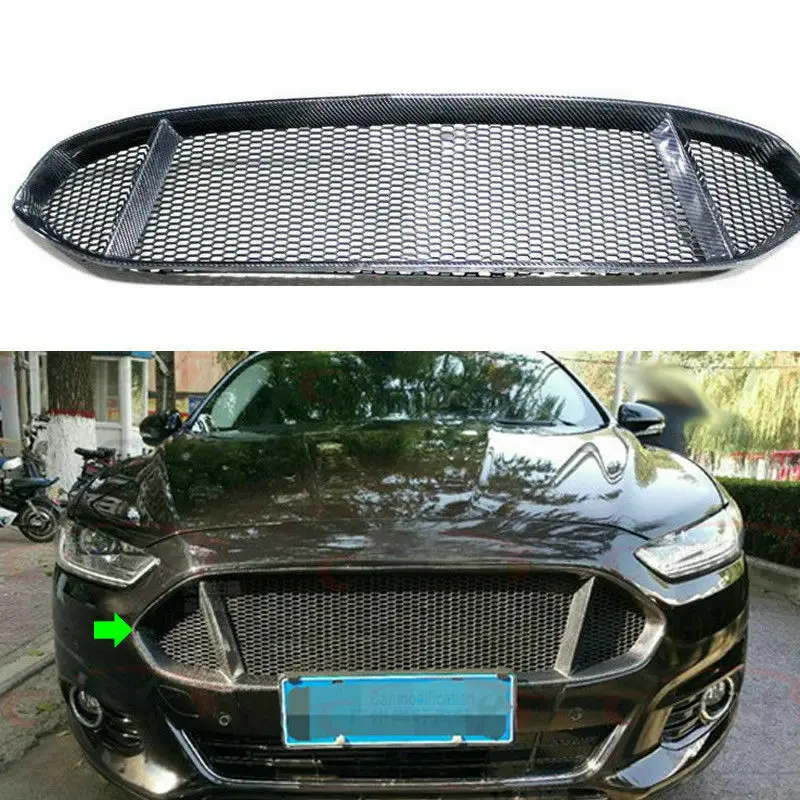 Решетка решетки радиатора из углеродного волокна для Ford Mondeo Fusion 2013-2016 2014 2015