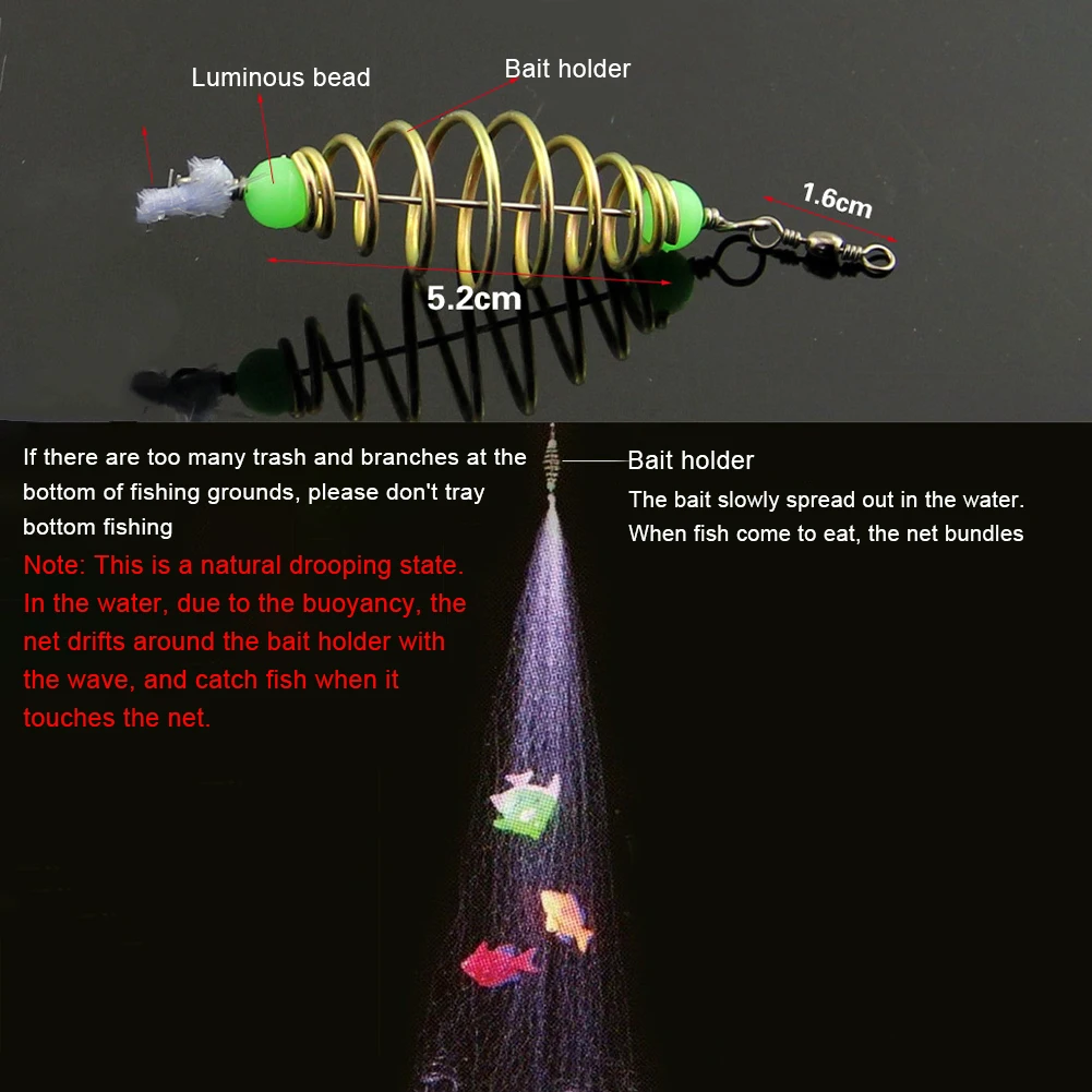 Многоразмерная липкая рыболовная сеть Проволочная кормушка свинцовая грузила
