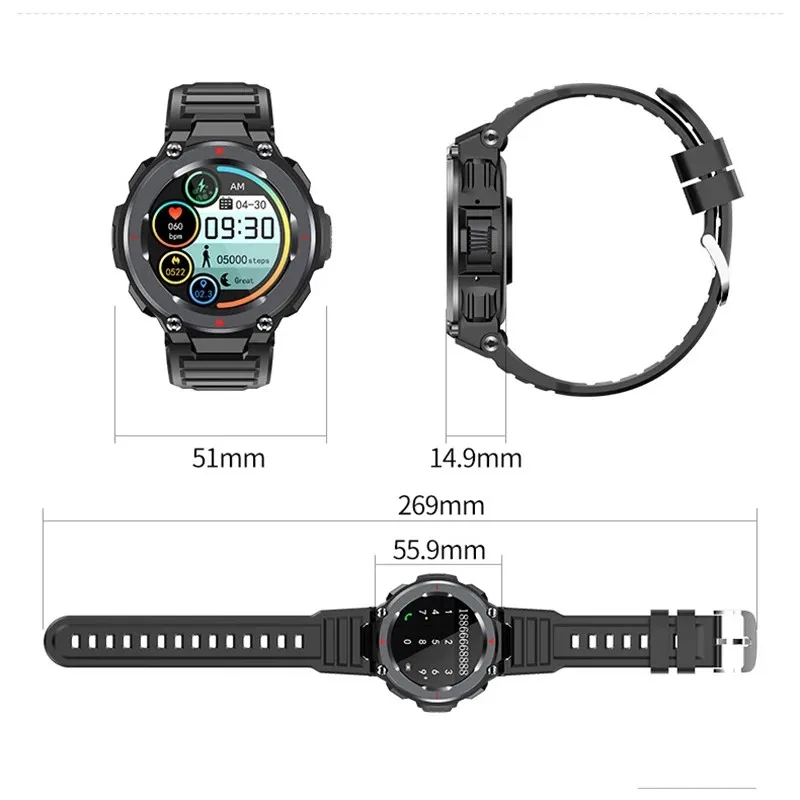 

S25 Smart Watch Men 2021 Bluetooth Call Offline Music IP67 400MAH HeartRate Monitor Sports GTS Smartwatch for Android IOS