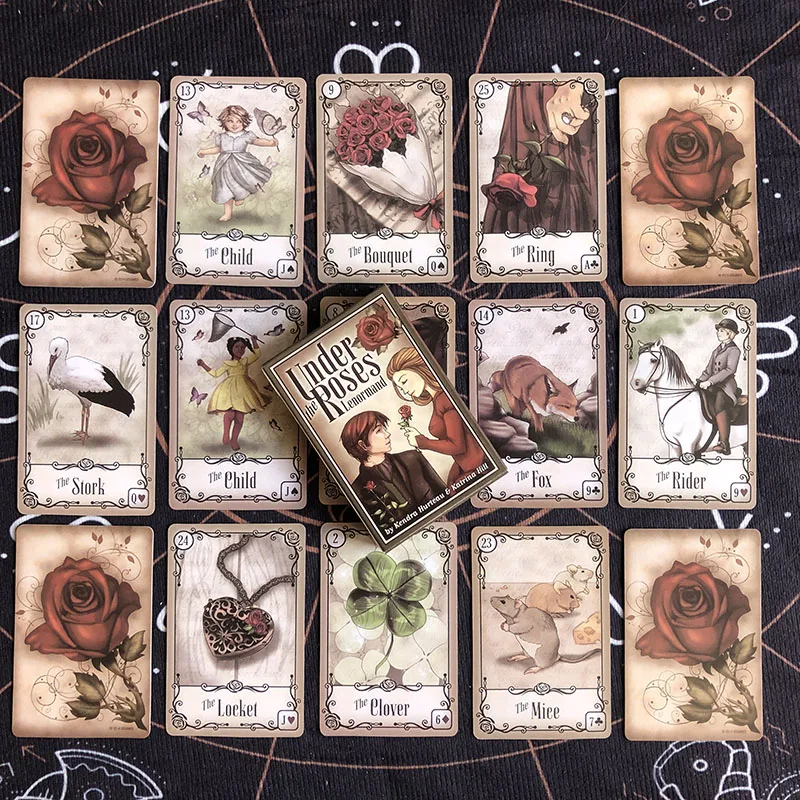 

40 tarot cards under the rose reading destiny tarot card oracle love divination card game tarot deck destiny board gift