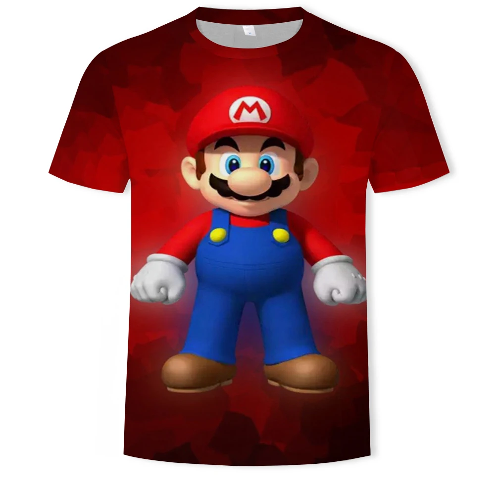 

Summer Cartoon Game Boys and Girls 3D Printing White T-Shirt Classic Harajuku Anime Street Men and Women Cute Hip-Hop Top