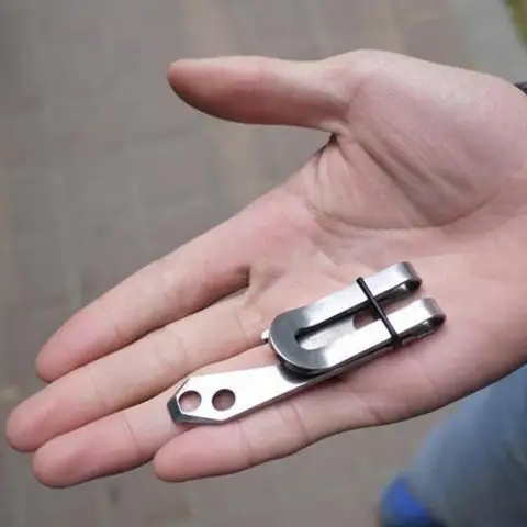 Зажим для денег многофункциональный мини тонкий кошелек из нержавеющей стали минималистичный карабин для кемпинга нож