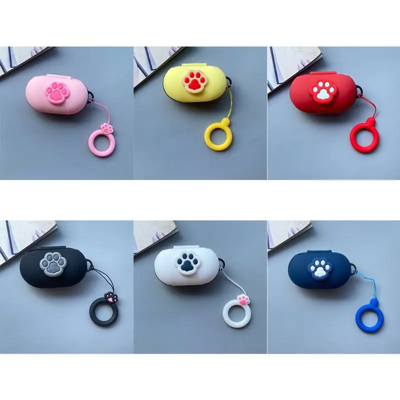 Защитный чехол кошачья лапа для наушников Samsung Galaxy Buds/Buds + гарнитура|Аксессуары