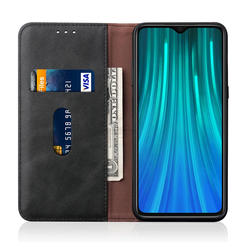 Роскошный тонкий кожаный чехол-книжка в стиле ретро для Xiaomi Redmi Note 8/8 T/8 Pro, чехол-кошелек с подставкой для карт, Магнитный чехол-книжка, чехол для телефона