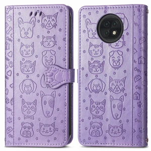 cat and dog pattern phone case for xiaomi redmi note 9t filp leather case for redmi note 9t 5g case for redmi note 9t cover book free global shipping