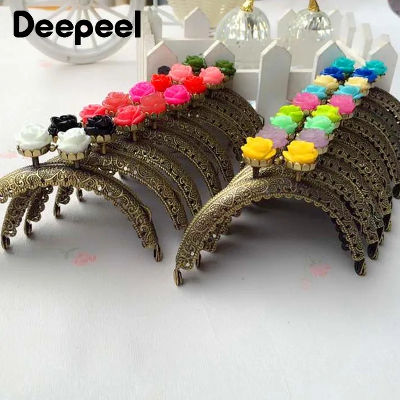 

Deepeel 5 шт. 8,5 см Ретро металлическая рамка для кошелька, дужки из розового головы поцелуй сумка с пряжкой на застежке Чехол-Кошелек Ручка DIY Шв...
