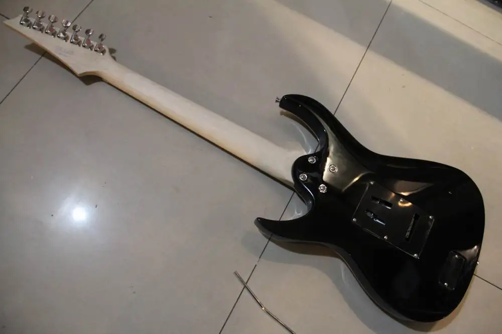 Оптовая продажа гитара IBZ 7 струн электрическая Mirorr Pickguard высшее качество в черном
