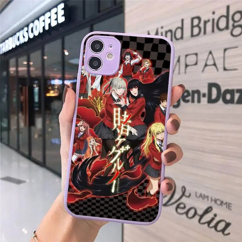 

Crazy Excitement Manga Kakegurui Phone Case Matte Transparent for iPhone 7 8 11 12 s mini pro X XS XR MAX Plus cover funda