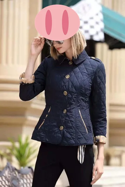 178212 Navy blue Распродажа, приталенное женское розовое пальто, высокое качество, весенне-осенние парки, хлопковое пальто, зимняя куртка для молодых девушек, Студенческая пуховая парка - Цвет: 178212 Navy blue
