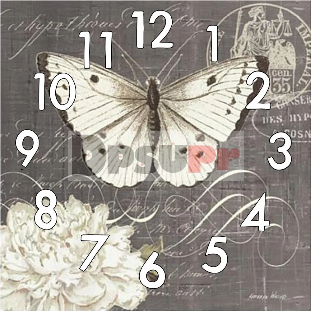 

Dpsupr 5D набор алмазных картин с механизмом часов крестиком полностью квадратная круглая Алмазная Вышивка Бабочка Мозаика для дома G127