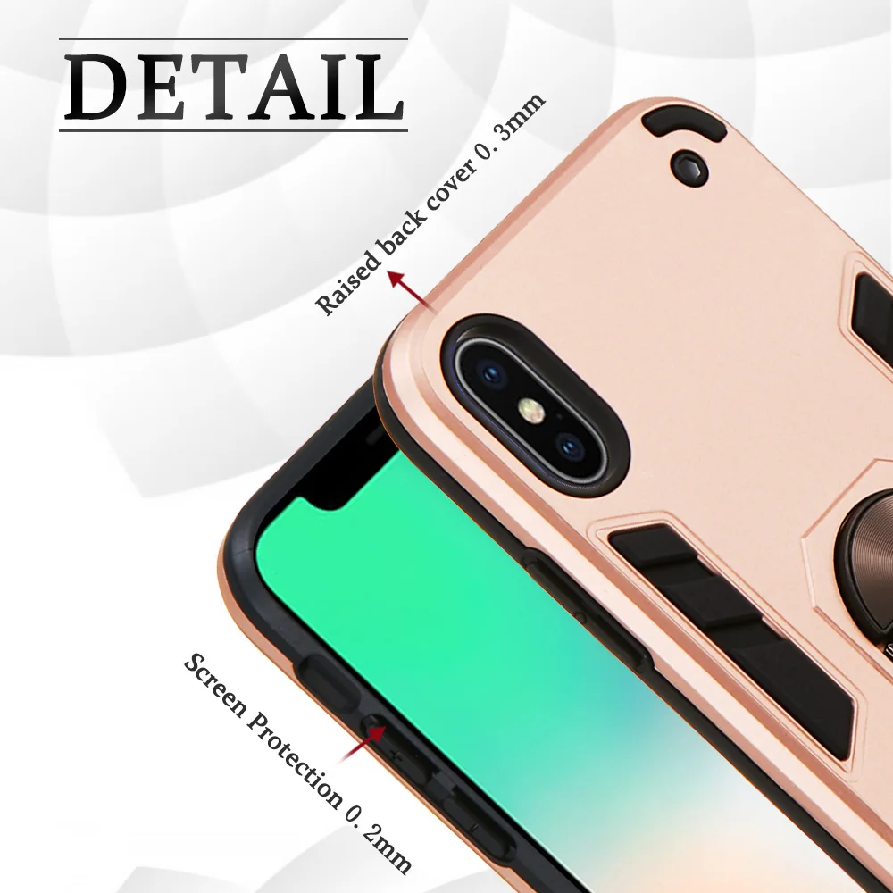 Coque чехол для iPhone 6 &amp 6s TPU + жесткий пластиковый Прочный гибридный бронежилет с