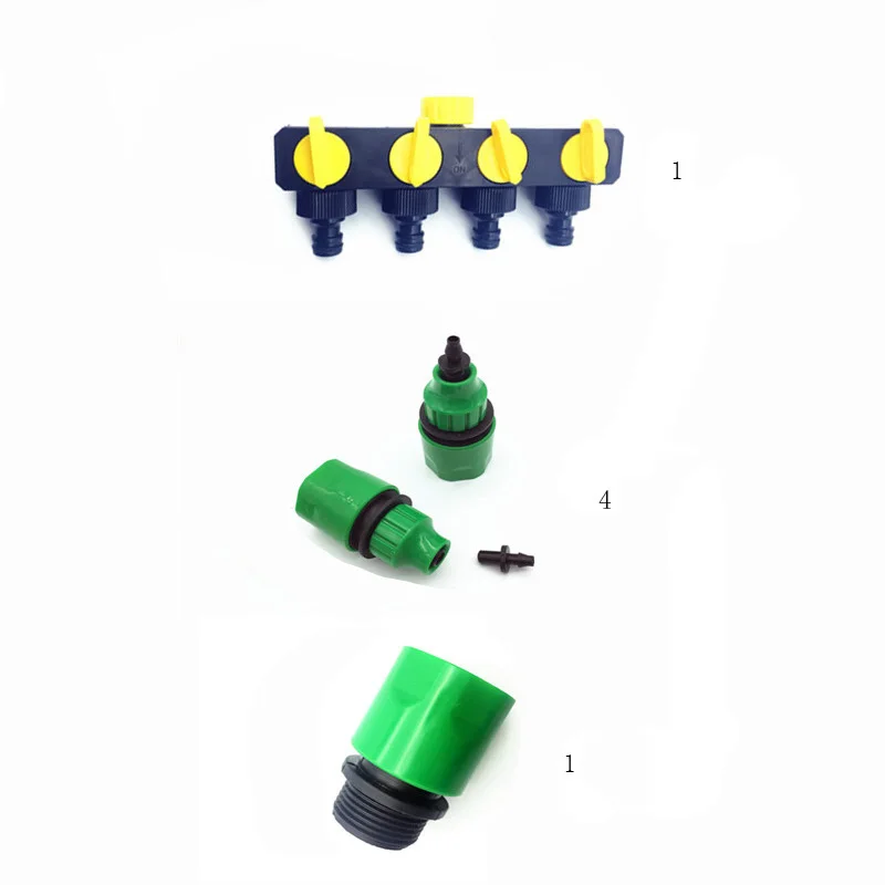 Садовый кран соединитель для шланга разделитель труб 4 полосный смеситель