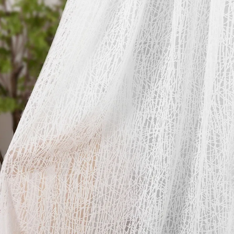 

Pure Color Sheer Half Shading Tulle Curtain Living Room Decoration Bedroom Window Decor Drape Home Ornaments