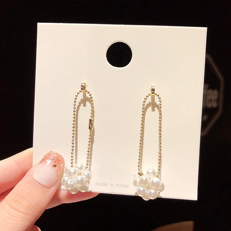 Уникальный дизайн модные простые темпераментные жемчужные шарики Подвесные