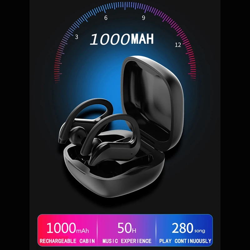 Беспроводные наушники IPX5 водонепроницаемые TWS Bluetooth отпечаток пальца Управление