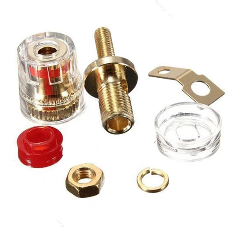 2 комплекта аксессуаров: 1 комплект 4 мм связывающей клеммы для усилителя динамика