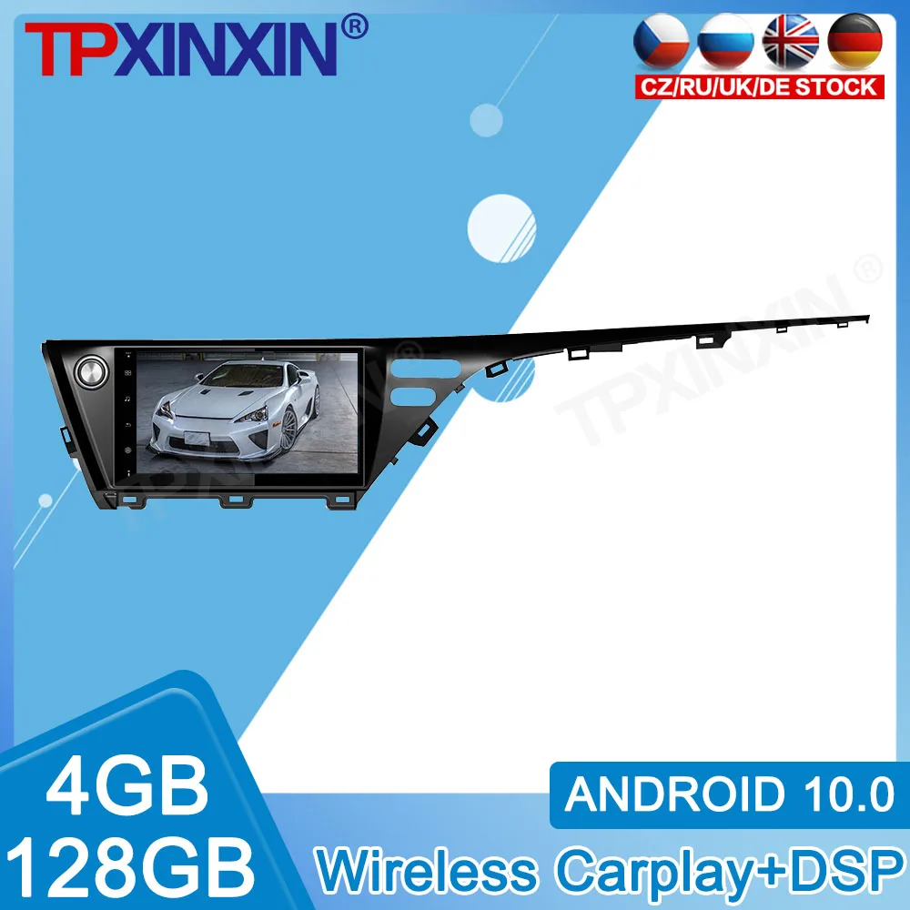 

Android 10 4G + 128 ГБ для Toyota Camry 2018 подходящий автоматический автомобильный DVD мультимедийный плеер радио хост GPS навигация DSP Carplay