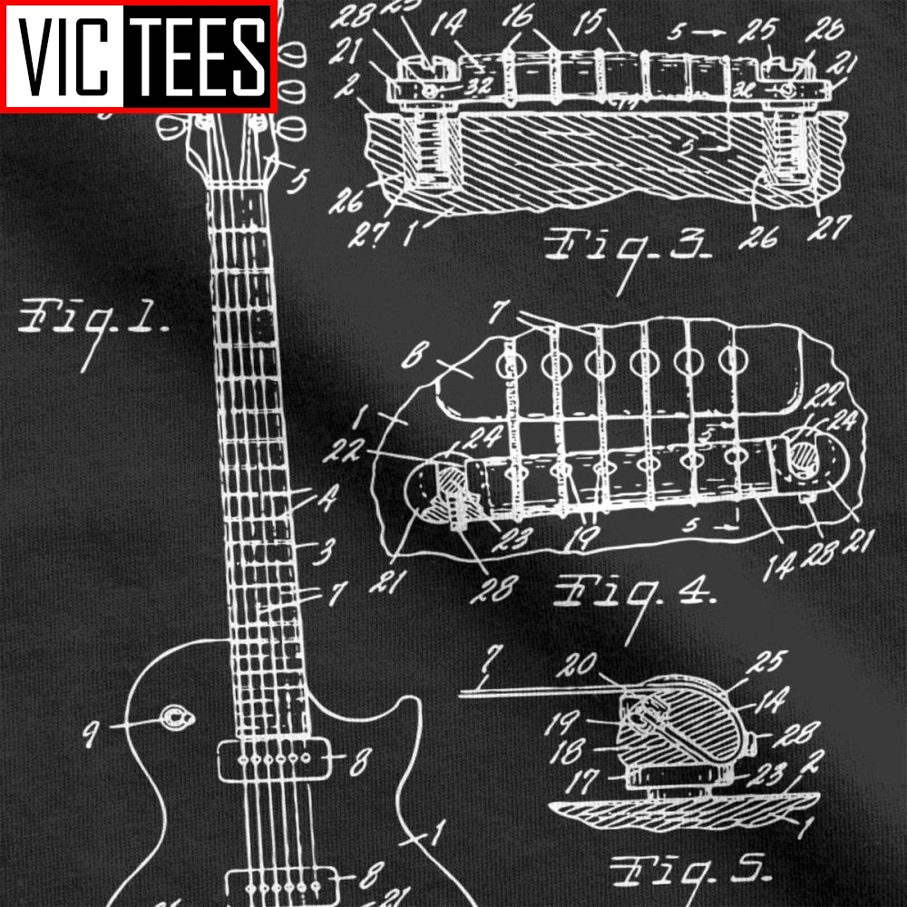 Повседневная футболка 3XL лакированная акустическая электрическая гитара