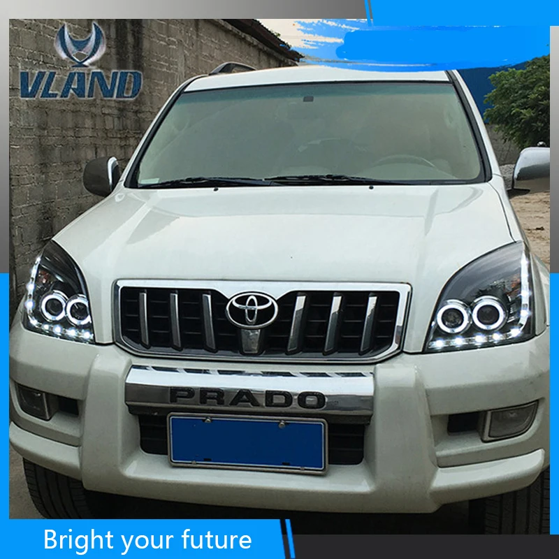 Автомобильная фара для Toyota Prado FJ120 LC120 светодиодный фары линзы проектора Bi Xenon
