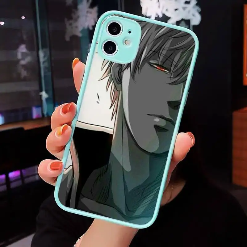 

GINTAMA anime Sakata Phone Case Matte Transparent for iPhone 7 8 11 12 s mini pro X XS XR MAX Plus cover funda