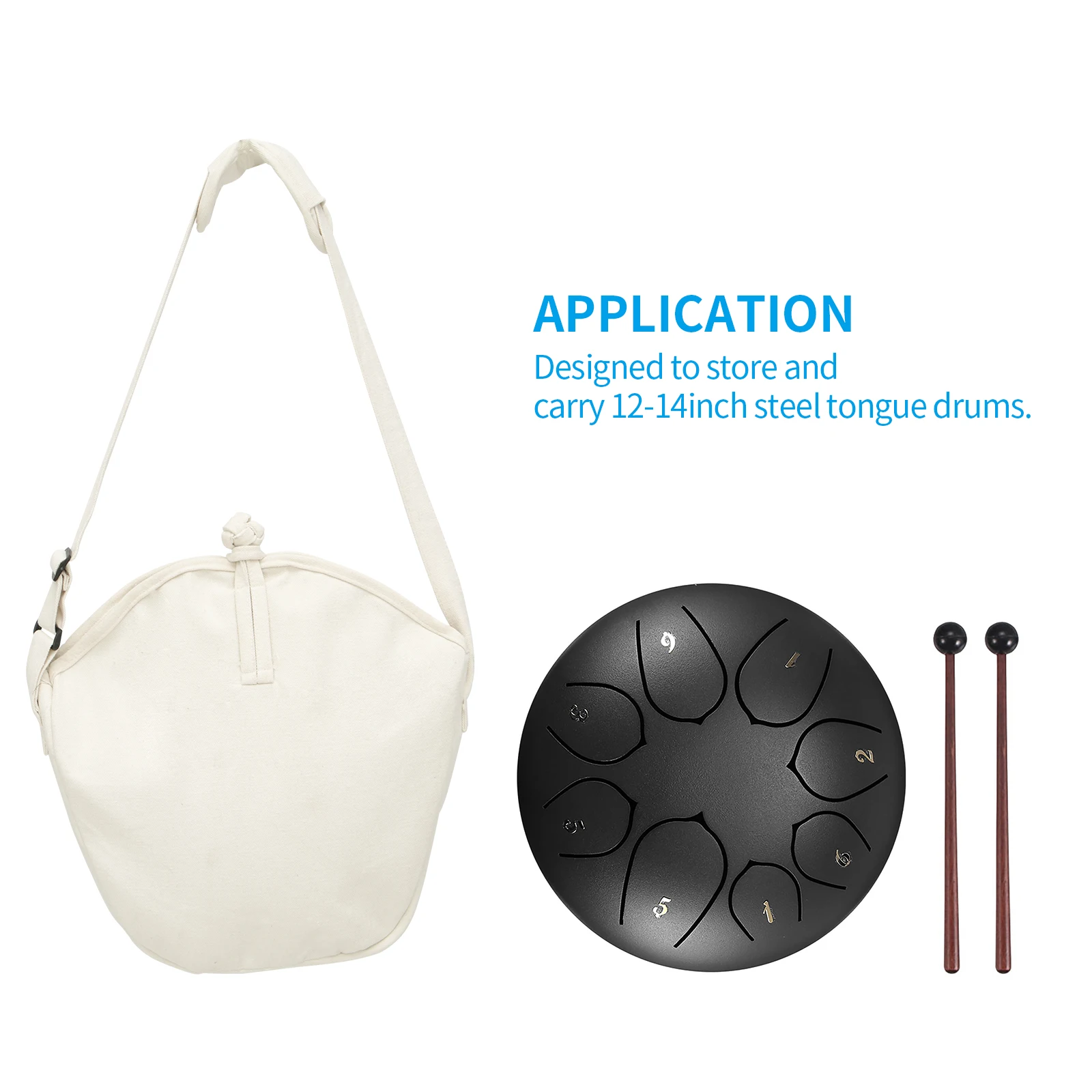 

Tongue Drum Bag Ethereal Drum Storage Bag With Shoulder Strap For 12-14inch Steel Tongue Drum