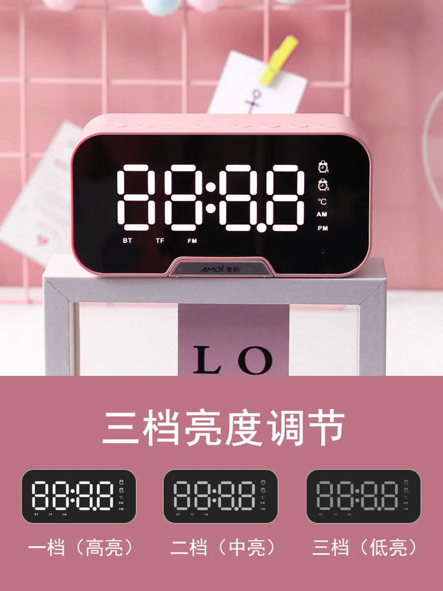 Цифровой будильник радио с Bluetooth-динамиком цифровые мини милые часы для детей