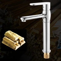 bathroom cabinet brass faucet basin faucet washingbasin cold and hot heightened tap ceramic plate spool single handle and hole