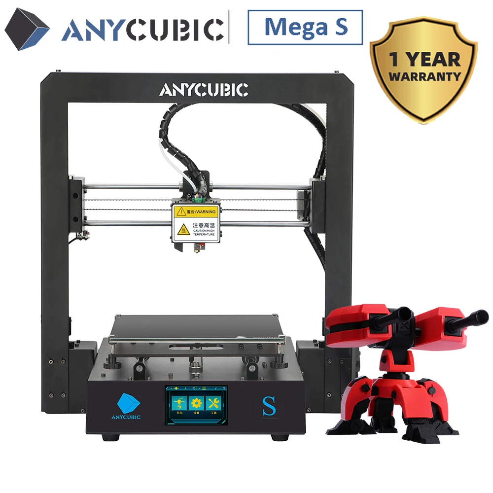 ANYCUBIC Mega S FDM 3d Printer I3 Upgraded Printing Platform Full Metal Frame Large Size Volume Touch Screen impresora | Компьютеры и