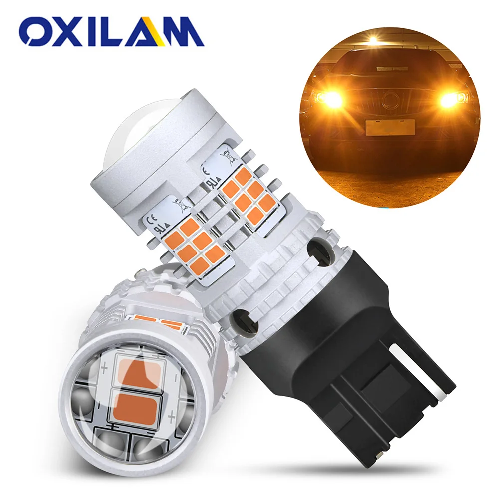 

2pcs Canbus T20 7440 W21W Wy21W LED Bulbs Turn Signal Lights No Radio Noise Hyper Flash No Error 1156 ba15s bau15s PY21W P21W