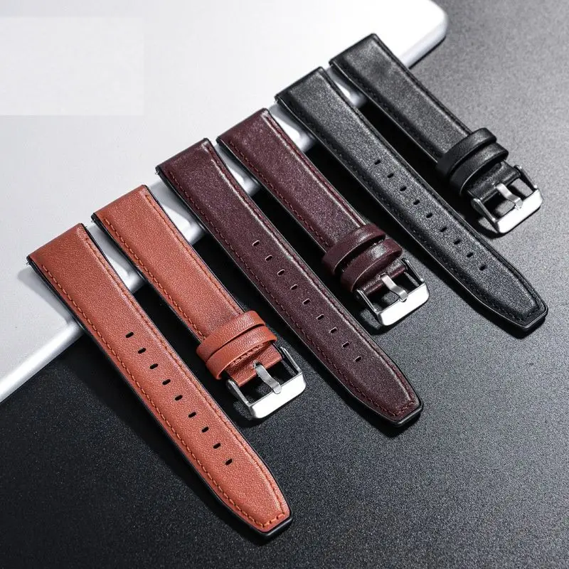 

Браслет из силикона и кожи для xiaomi huami amazfit gts/GTR 42 мм/Bip Lite