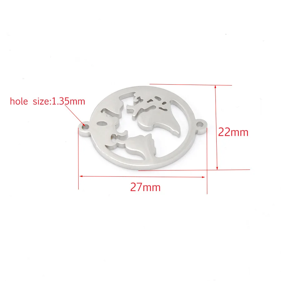 5 шт./лот украшения из нержавеющей стали золотого цвета соединители для подвесок