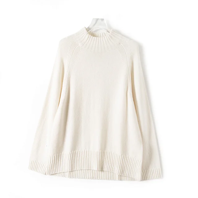 

2021 New Women Knit Sweater Half Turtleneck Lady Long Sleeve Slim Knitwear Female Pullovers Top Wild Stylish