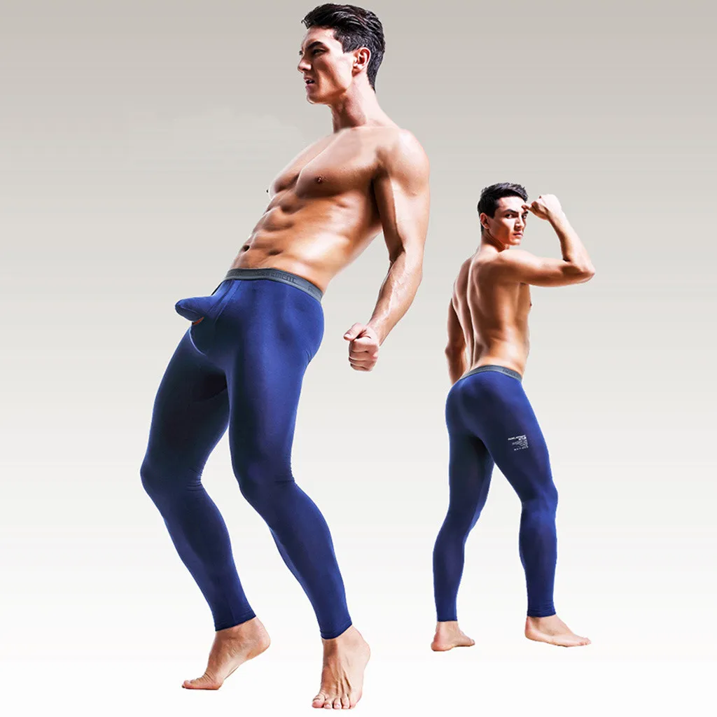 2019 мужские кальсоны термобелье леггинсы с карманами и выпуклым разделением