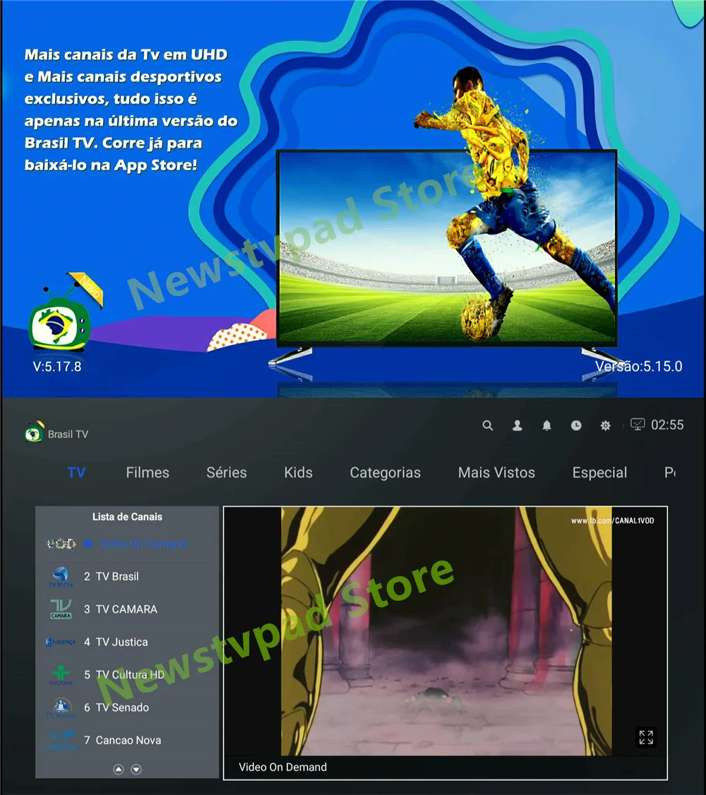 Коробка HTV 5 brasil BOX H tv 6 B tv Бразильский Португальский ТВ Интернет-потоковая коробка Live IP tv кино коробка HTV 6 Бразилия 4K медиаплеер