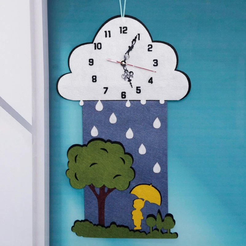 Прекрасная обувь для дождливого дня настенные часы фетровая аппликация комплект