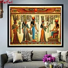 Набор для вышивки крестиком, картина 5D в ретро стиле с изображением египетского короля, цуета, королевы, Алмазная мозаика, Рождественский и Новогодний Декор для дома