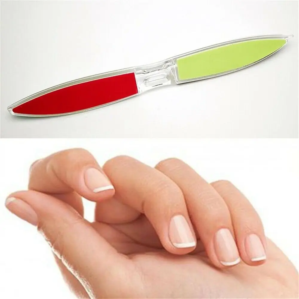 

1pc 6-sided Nail File Shiner Block Manicure Nail Polish Shiny Metal Handle Sanding Buffer Block Nail File Polishing Manicure