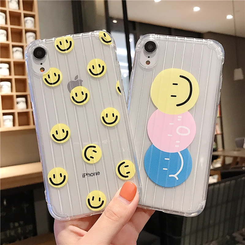 Милый и простой прозрачный чехол для iPhone 6 6s 7 8 plus X XR XS MAX роскошный держатель