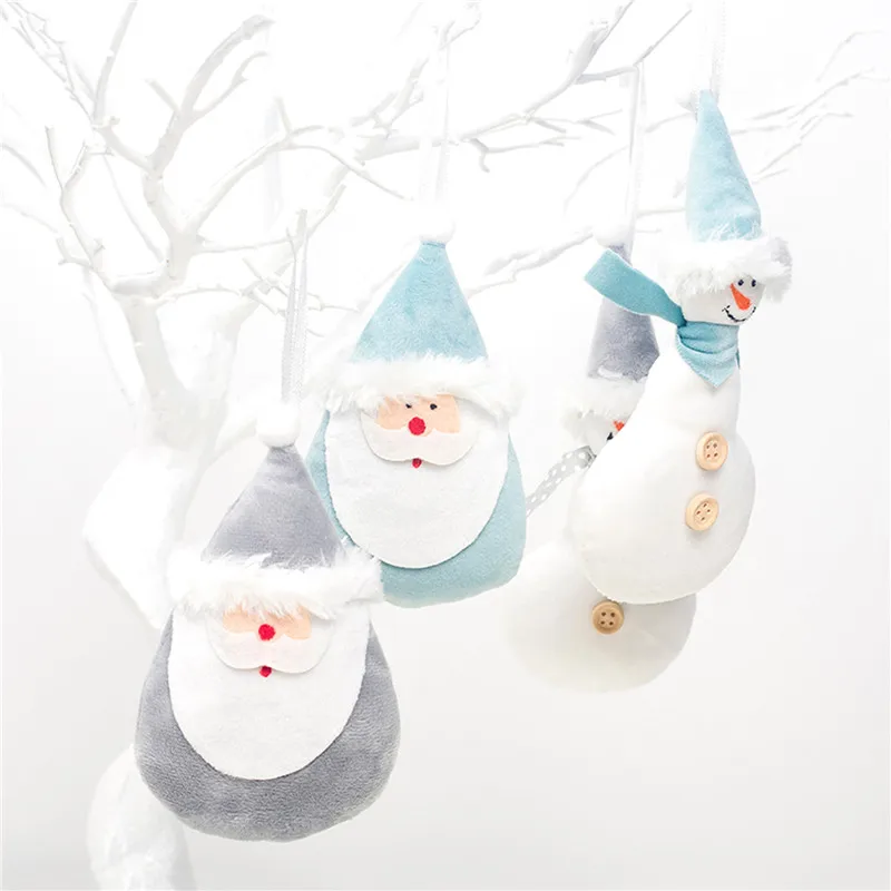 Рождественские плюшевые украшения снеговик Санта-Клаус плюшевое украшение для