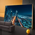 Постеры с изображением носветильник пейзажа шейха зимоид, картины на холсте в стиле Дубай, улица, настенная живопись с ночным пейзажем для гостиной